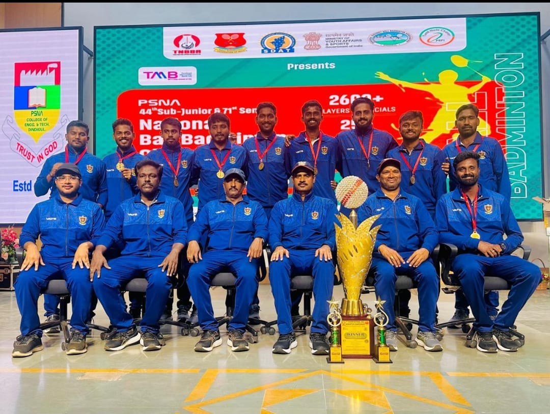 RailMinIndia's tweet photo. Congratulations to the IR Ball Badminton Team for clinching the Gold Medal at the 71st Senior National Ball Badminton Championship, held in Dindigul, Tamil Nadu from 24th to 28th Sep ‘25. 🥇 https://t.co/k15F8Fji4N