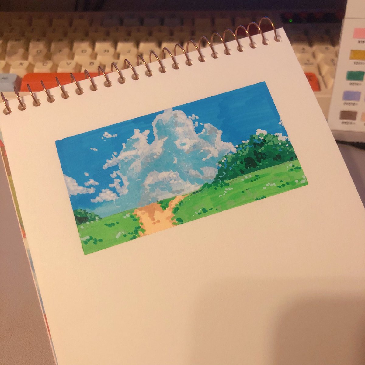 アクリルマーカー初日
楽しくて興奮してる