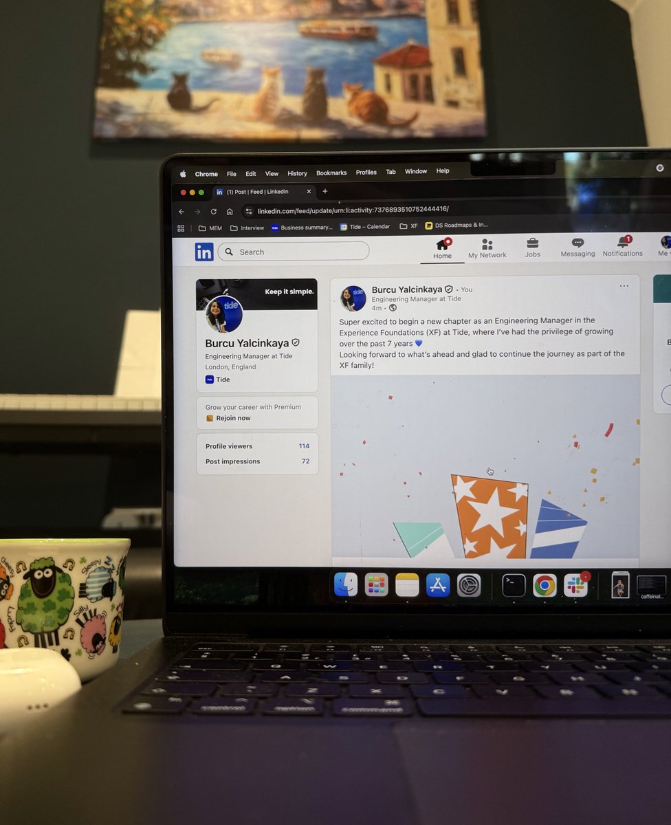 Career update! ✨

New role, new team but same home! 💙 

<a href="/TideBusiness/">Tide</a>