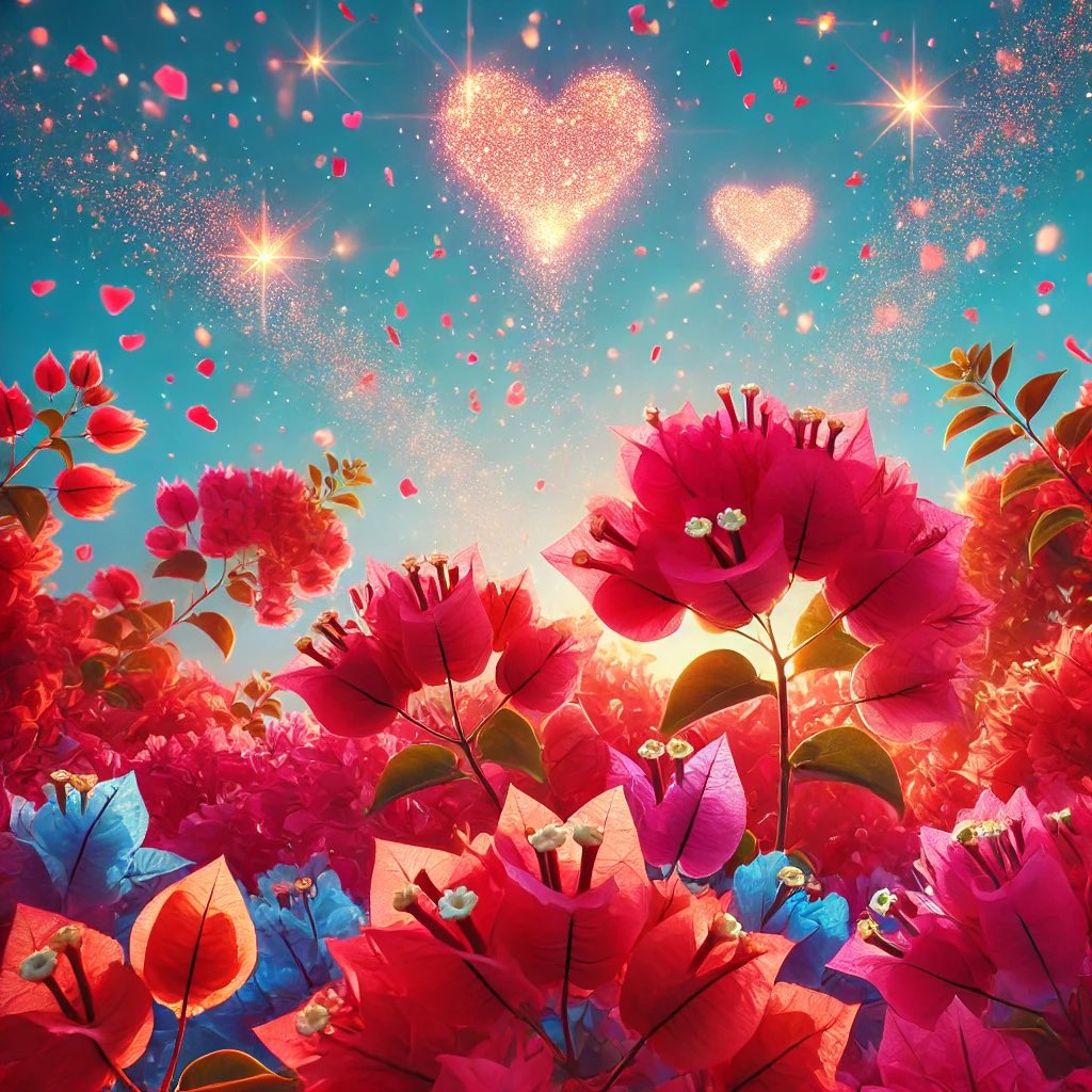 🌱9月28日　お誕生花×ハッピーマネー🌱

本日お誕生日の方、おめでとうございます！

🌸本日のお誕生花は「ブーゲンビリア」
🌿花言葉は「情熱」「あなたしか見えない」
＊＊＊

鮮やかな花色で咲き誇るブーゲンビリアは、強い太陽の光のように情熱を放ちます。