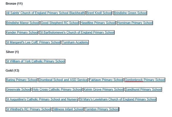 Well done to all of these #Lewisham Primary #Schools for promoting #active #travel and achieving  <a href="/TfL/">TfL</a> Travel For Life #accreditation <a href="/LewishamCouncil/">Lewisham Council</a> <a href="/willnorman/">Will Norman</a>