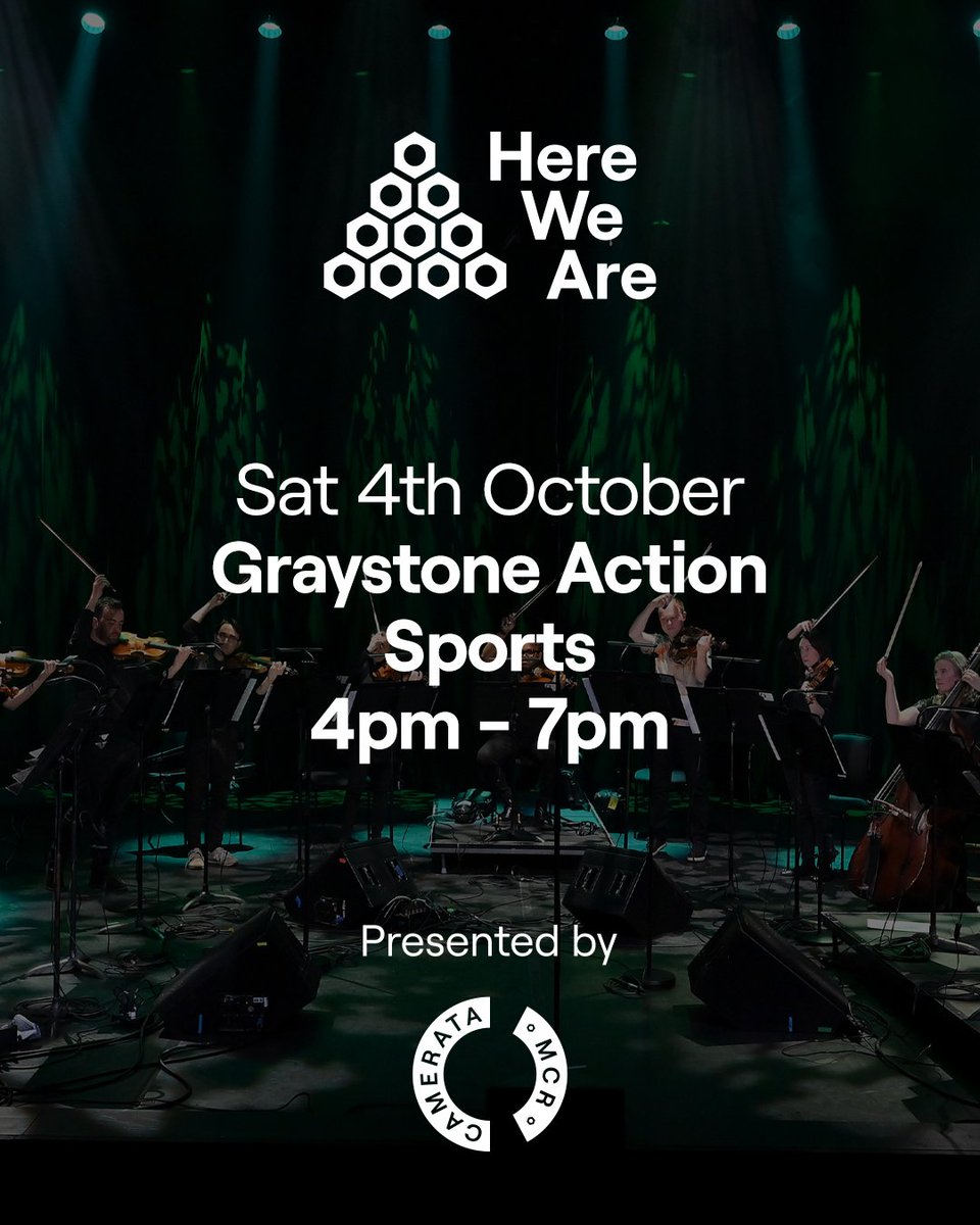 MancCamerata's tweet photo. ‼ On Sat 4 Oct, we’re performing for free at Graystone Action Sports skate park as part of our Here We Are residency, in collaboration with From The Other.

🔥 Happening alongside us is @UNITYRADIOFM  STREET HEAT, the North’s leading free street culture event, with battles, displays and live showcases celebrating Hip Hop.

🔗 Come along to this unique mix of live music, skating demos & more - link in bio