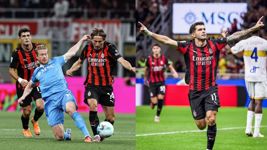 SportsDigestINT's tweet photo. AC Milan Beat Napoli To Go Top Of Serie A After Pulisic’s Inspired Performance
Full Story👉https://t.co/i3o1TxRt2U
#ACMilan #SerieA #Napoli #SanSiro #Pulisic #FootballHighlights #Rossoneri #TopOfSerieA #FootballNews #MatchDayWin https://t.co/ySLQqcXLGd