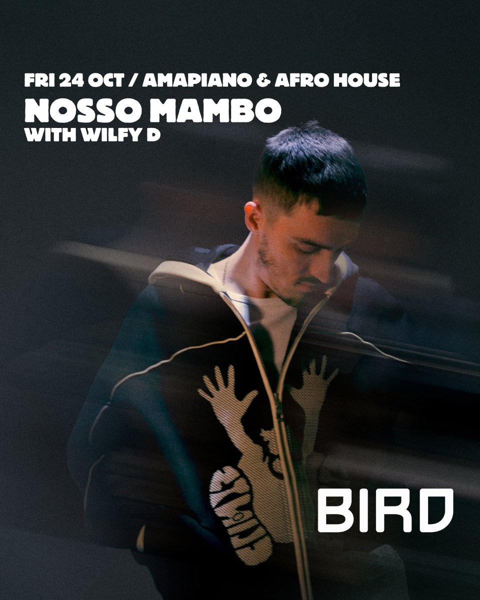 Nosso Mambo returns to <a href="/Bird_Rdam/">BIRD</a> on Friday, Oct 24th. This edition features UK game-changer Wilfy D as our special guest — the Bristol-born pioneer redefining dance by fusing R&amp;B, soul, and UK garage, now branching into Afro House with highlights like IDKW and DAY&amp;NITE