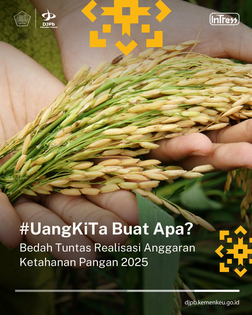 Penasaran #UangKita sudah jadi apa?

Hingga awal September 2025, realisasi Anggaran Ketahanan Pangan sudah mencapai Rp73,6 Triliun!

Dana ini bekerja langsung di lapangan untuk memperkuat lumbung pangan nasional &amp; menyerap hasil panen petani melalui peran BULOG.