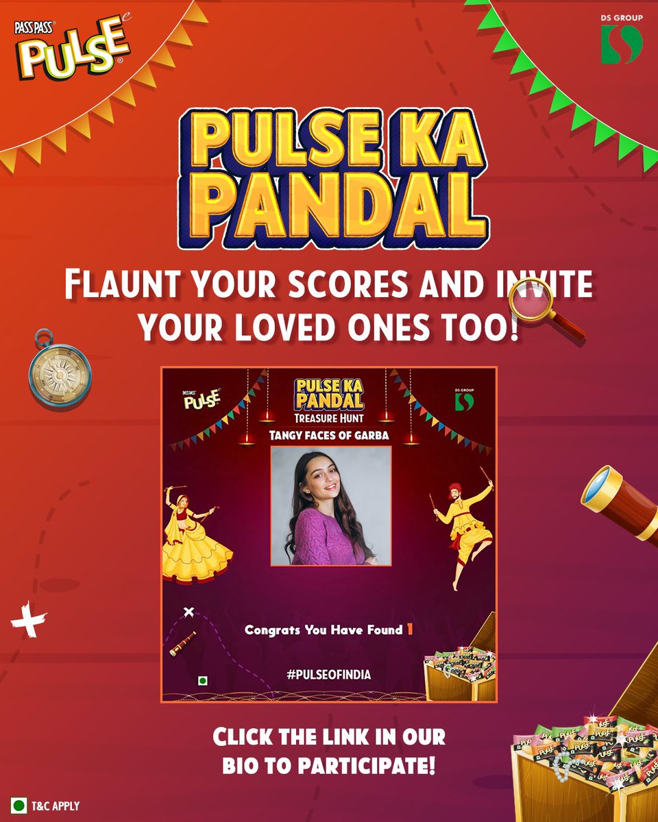 Winning vouchers was never this fun before! Give it your best for 60 seconds, and you might just be our next winner! We’re announcing 10 winners every day on #PulseKaPandal! 🥳

Play the treasure hunt now! 🥳

#PranJaayeParPulseNaJaaye #PulseOfIndia #Pulse #Tangy #PulseCandy