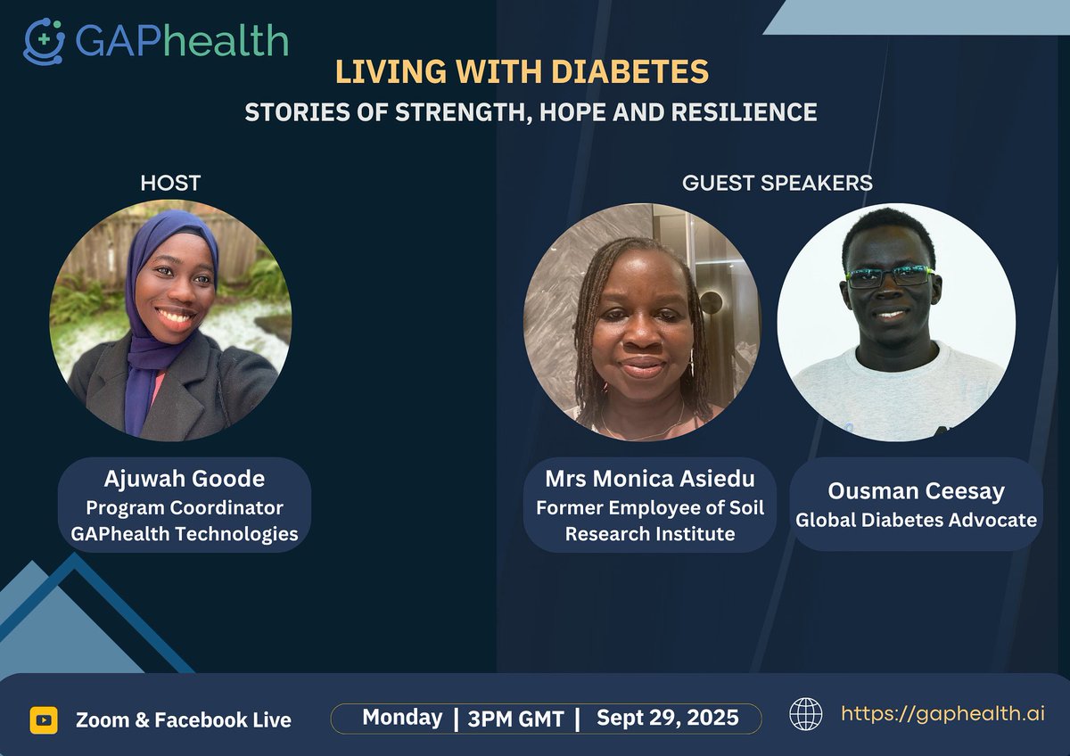 Happening Today! 💙

Join us at 3:00 PM GMT on Zoom (also live on Facebook) for Living with Diabetes: Stories of Strength, Hope &amp; Resilience.
Hear real voices, real journeys, and real inspiration. 

Don’t miss it!

🔗 Zoom: us06web.zoom.us/j/85934794787?…