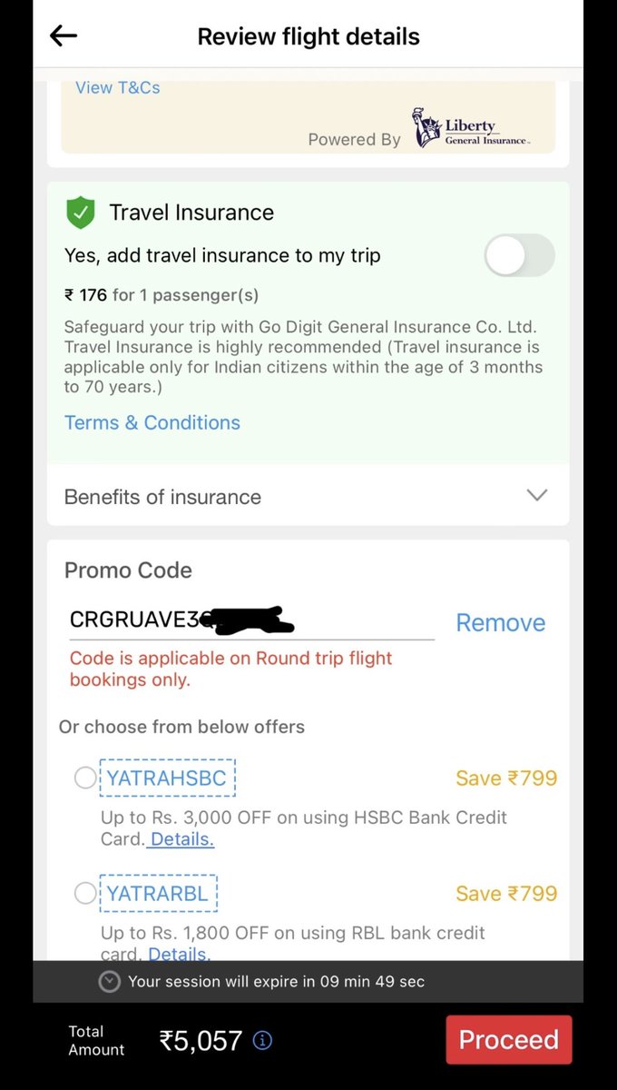 nohrialovenish's tweet photo. @CRED_club @YatraOfficial @CRED_club @YatraOfficial Bought 1500₹ gift card in mrng from cred , t&amp;c changed by yatra . Asking for round trip booking when applying . Please check and refund the amount if t&amp;c changed asap . https://t.co/GlpQ45wv2I