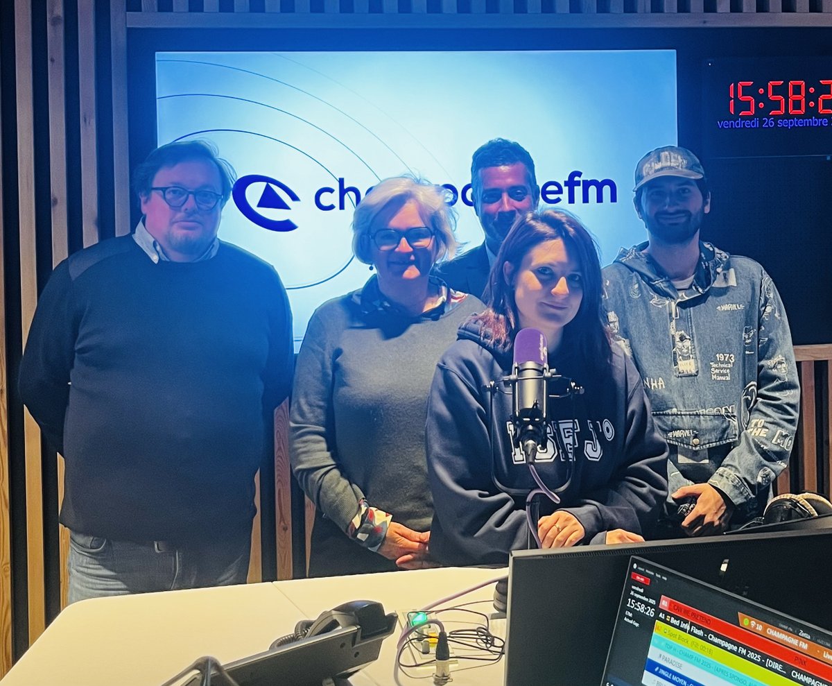 Suite et fin du déplacement de l'Arcom Nancy dans la Marne, vendredi 26/09, par la visite de <a href="/champagnefm/">Champagne FM</a>.    Avec <a href="/nicolaspavageau/">Nicolas PAVAGEAU</a>, DG de Rossel Radio et de @geremielarue, responsable de l'antenne.