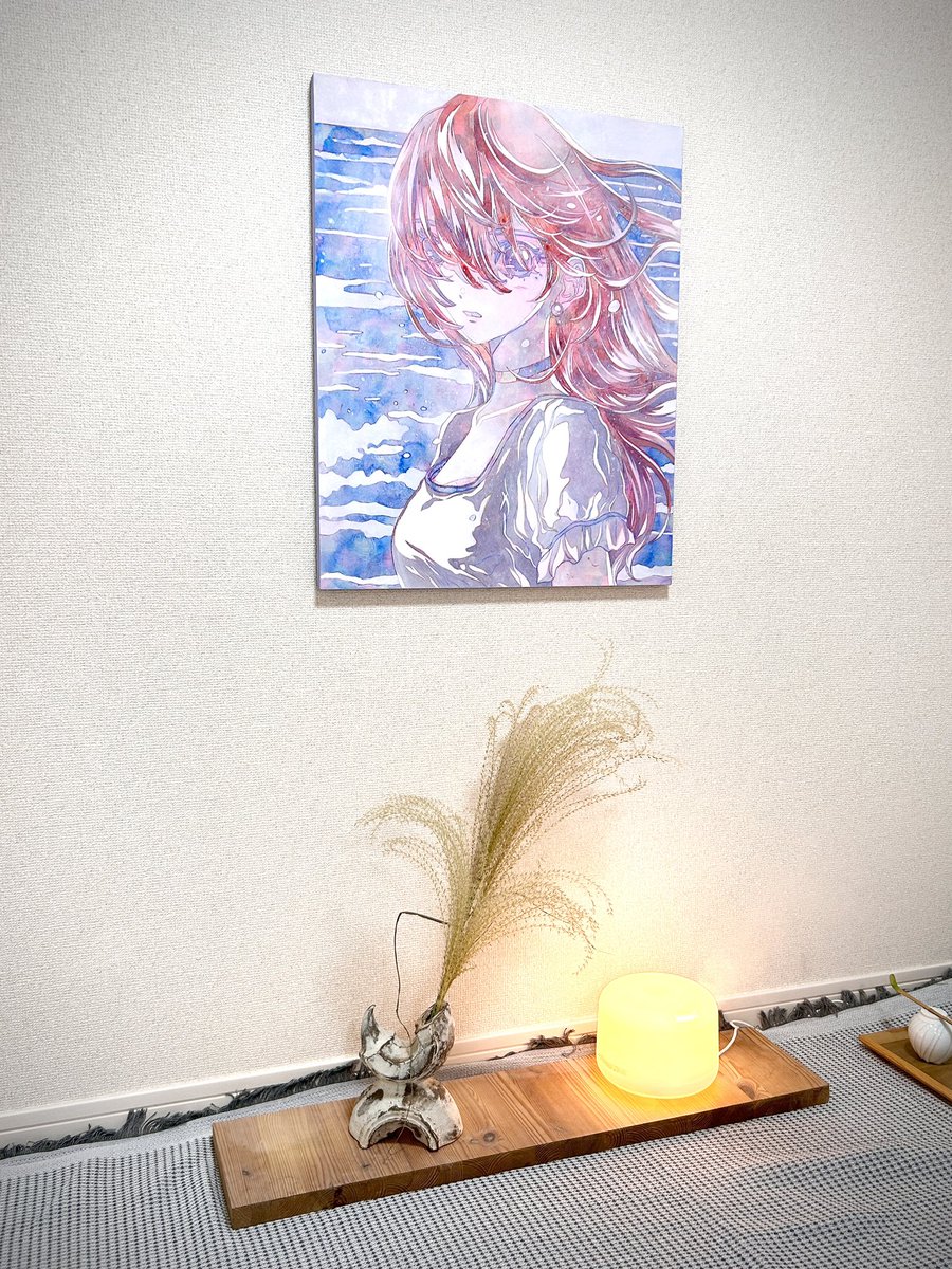 大槻香奈　「渡る日」　アクリル画 キャラクターアート 大槻香奈＊画集「ゆめの傷口」発売！ (@KanaOhtsuki) / X