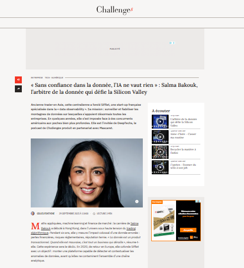 saintgobain's tweet photo. [#Business]
🔢Retour sur l'expertise de #Sifflet, une startup avec laquelle #SaintGobain travailleet spécialisée dans la  surveillance et fiabilisation des données. 
🖊️@Challenges 
🔗https://t.co/MPZNzW9zom https://t.co/bCJroh3bMV