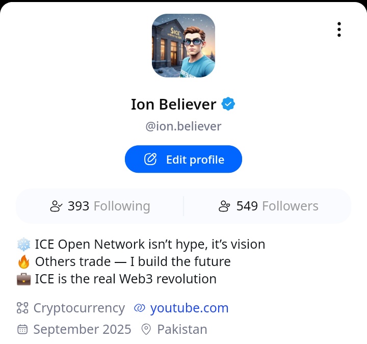 Tech_SalmanKhan's tweet image. 🎉 Big news, fam — I’m officially verified with the blue tick on Online+! 💙🔥

Huge thanks to the entire @ice_blockchain team for making this possible 🙌
This is just the beginning — the future looks even brighter 🚀

#ION #IceOpenNetwork #OnlinePlus