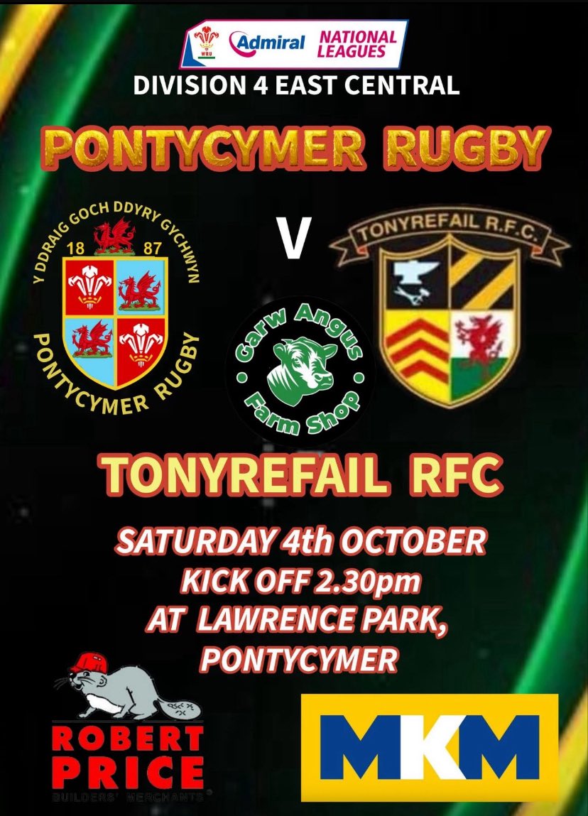 PontycymmerR's tweet photo. This Saturday normal service resumes with league duties, when we welcome @TonyrefailRFC to Fortress Lawrence.
@AllWalesSport 🔰🔰 https://t.co/3as0wFjxOd