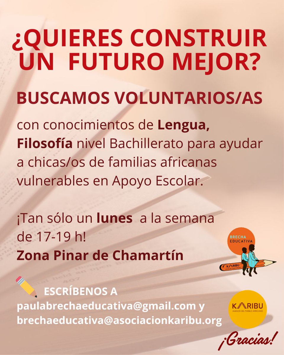 ¡Compartir esta publicación también nos ayuda! 🙏🏾💛
#AsociaciónKaribu #ong #brechaeducativa #apoyoescolar