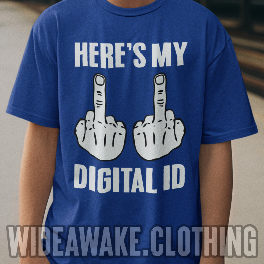 wideawake_media's tweet image. Retweet if you will refuse to comply with digital ID!

T-shirt/hoodie available here: wideawake.clothing/collections/ne…       

Currently running a 15% off September sale. Hurry, sale ends at midnight tomorrow!