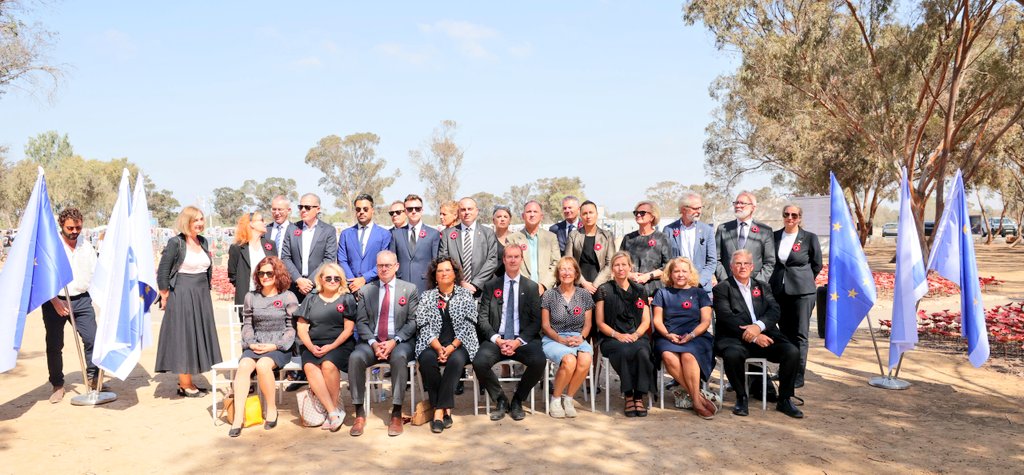 On behalf of the EU and its member states, today I laid a wreath at the Nova festival site in memory of the victims of the October 7 massacre.  We heard moving stories of bravery and resilience, including from paramedic Oshrit Hadad who courageously saved lives while under fire &gt;