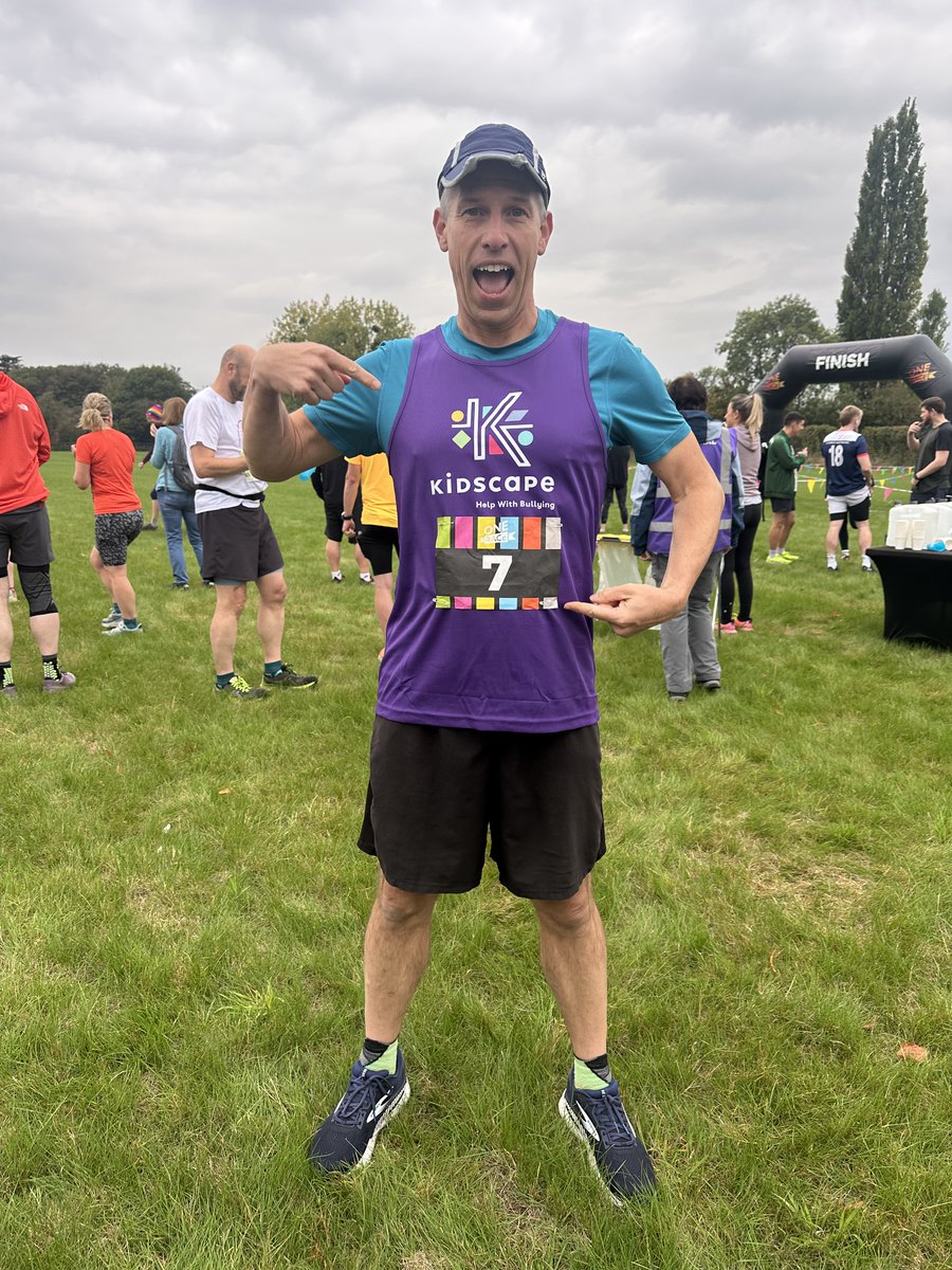 🏃‍♂️🌳 This Sunday I ran The One on the Trail in Marlow to raise awareness for <a href="/Kidscape/">Kidscape</a> — standing strong against bullying.

10km completed ✔️
1st place in the over-50s 🥇
A tree planted for every runner 🌱

Great running with my best mate from school days Matthew! 💪