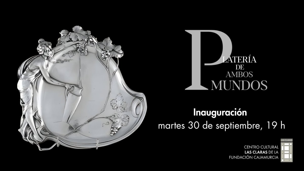 FCajamurcia's tweet photo. Te esperamos mañana a las 19 h en el Centro Cultural Las Claras de Fundación Cajamurcia para disfrutar de la inauguración de la exposición 'Platería de ambos mundos'. ¡Te va a sorprender! https://t.co/fIYc6QGMbg