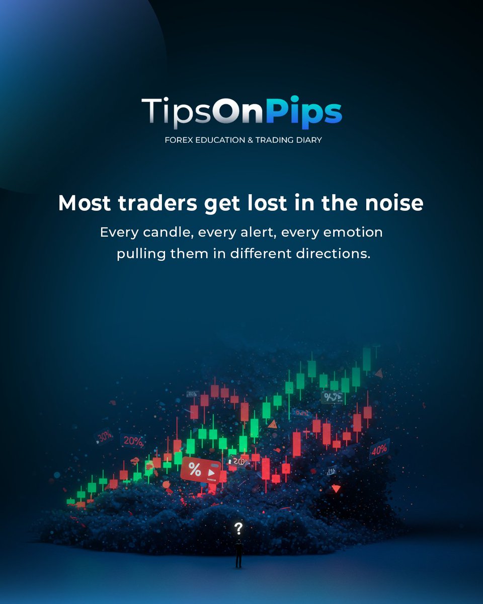 tipsonpips_'s tweet image. Most traders lose because they get lost in the noise — every candle, every alert, every emotion.

Profitable traders do something different:

They filter the chaos and stick to a clear, repeatable plan.

Clarity &amp;gt; Noise.

👉 Link in bio

#TipsOnPips #ForexDiscipline #GoldTrading