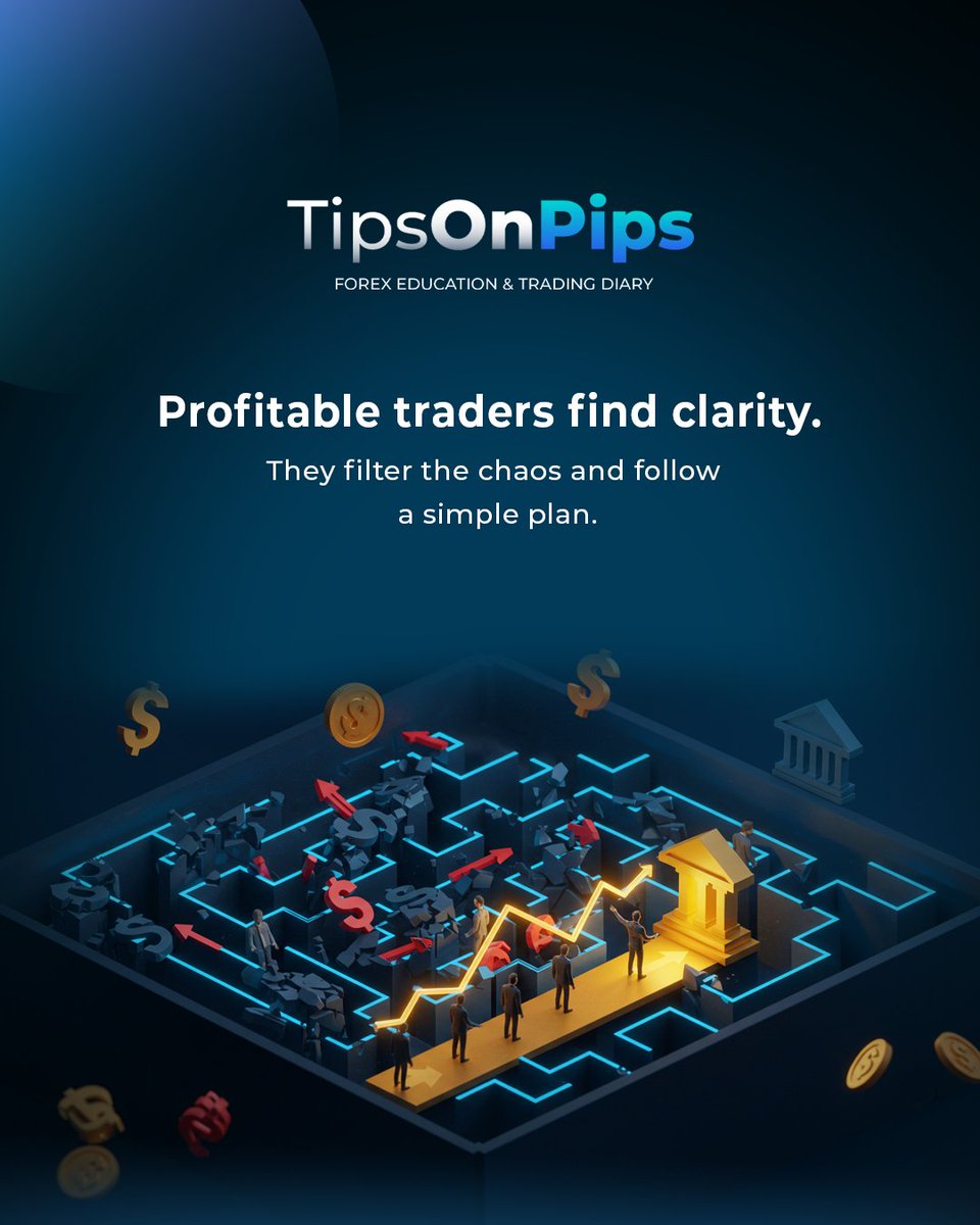 tipsonpips_'s tweet image. Most traders lose because they get lost in the noise — every candle, every alert, every emotion.

Profitable traders do something different:

They filter the chaos and stick to a clear, repeatable plan.

Clarity &amp;gt; Noise.

👉 Link in bio

#TipsOnPips #ForexDiscipline #GoldTrading