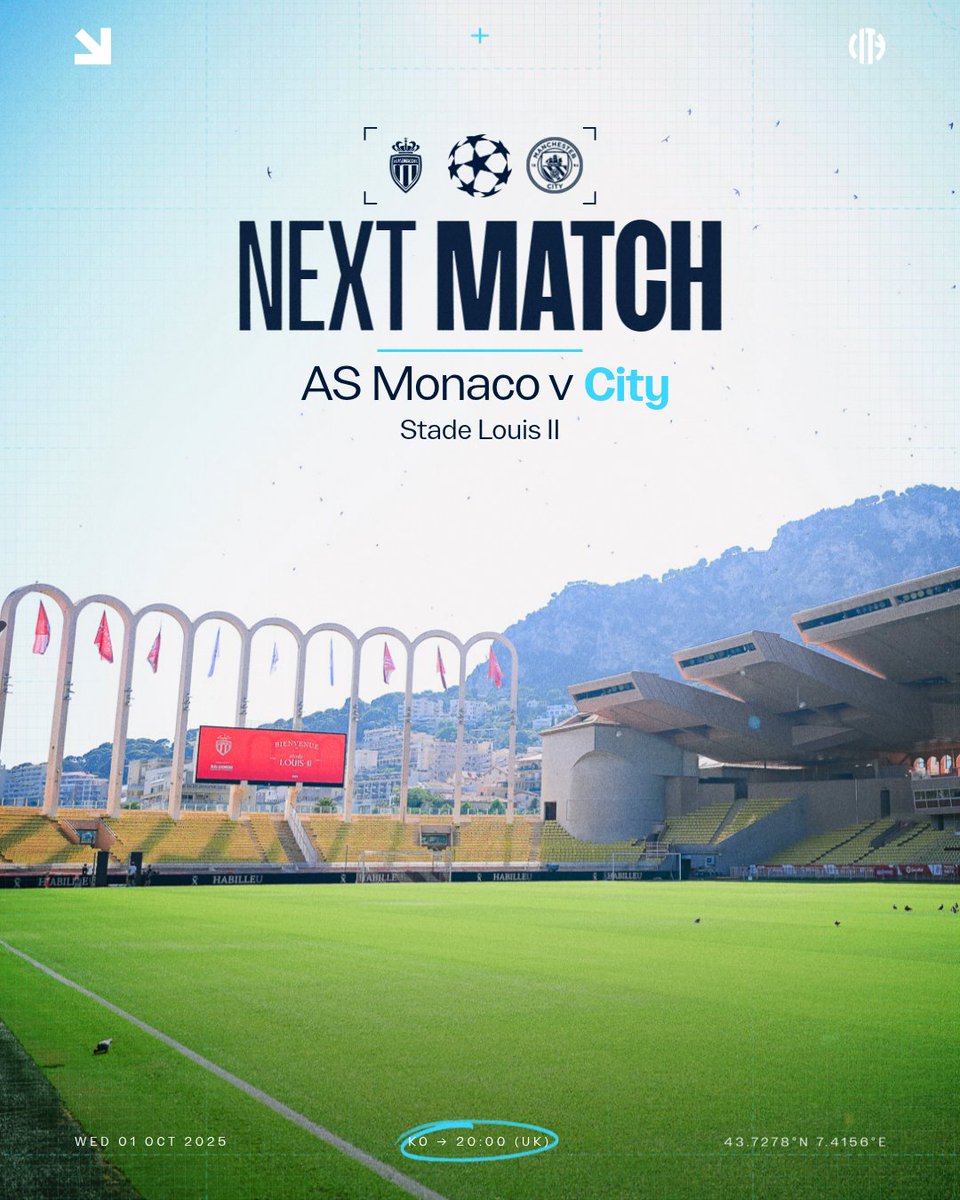 ManCity's tweet image. The first away match of our #UCL campaign awaits 💫