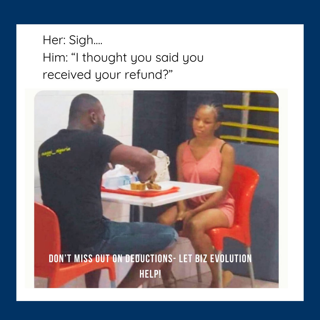 BizEvolutionSA's tweet image. 💸😂

👉 Don’t let tax season leave you explaining yourself — let Biz Evolution handle it right the first time.

📊 Stress-free, accurate, on time. bizevolution.co.za

#taxrefund   #VAT #taxreturn #accountant  #pretoria #AskAMan #MarriedAtFirstSight #AsiaCup #TembisaHospital