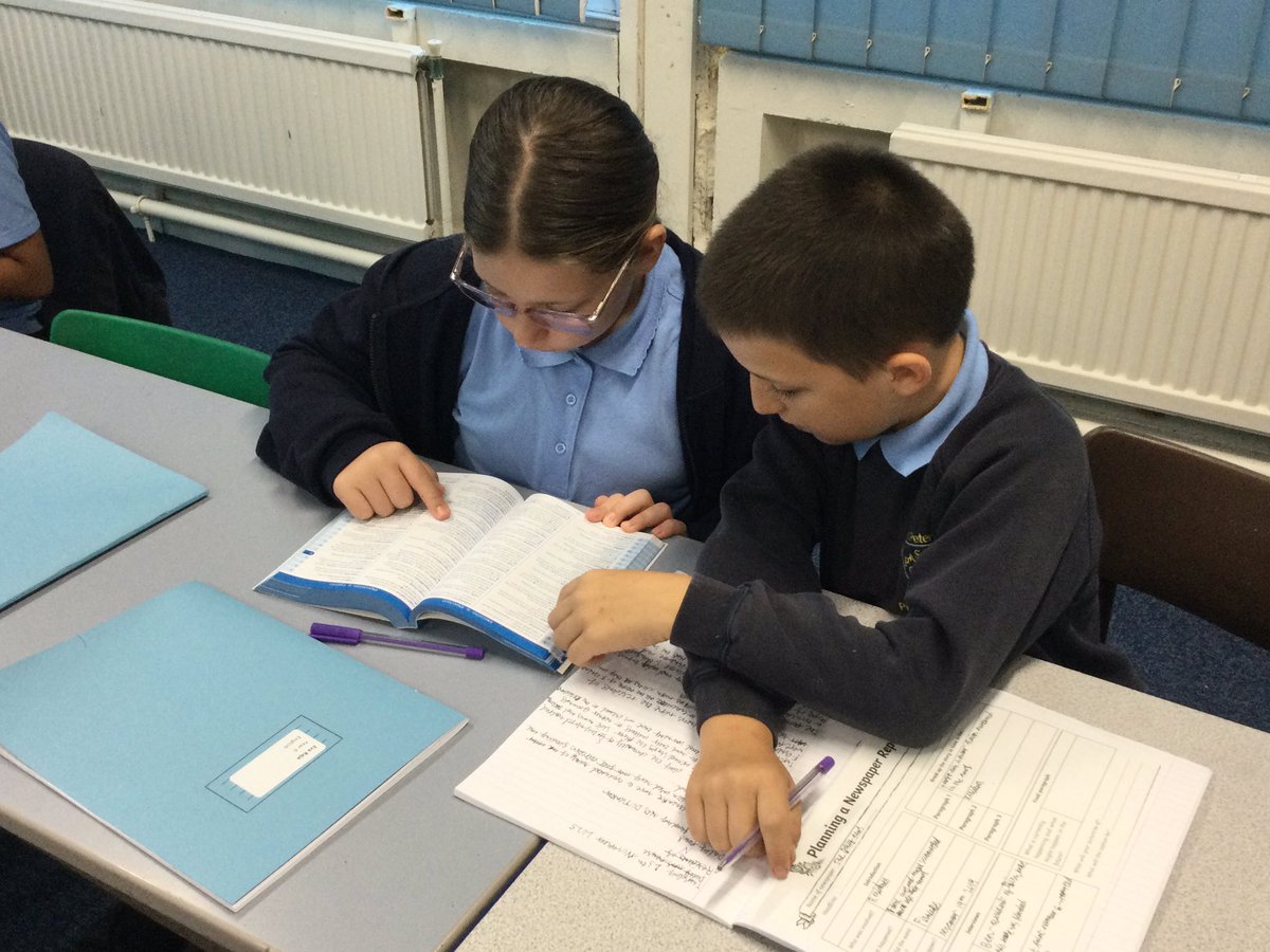 Year 6 are working hard to edit and improve their work this morning. There is lots of fantastic peer discussion as children strive to use feedback to make their articles even better
