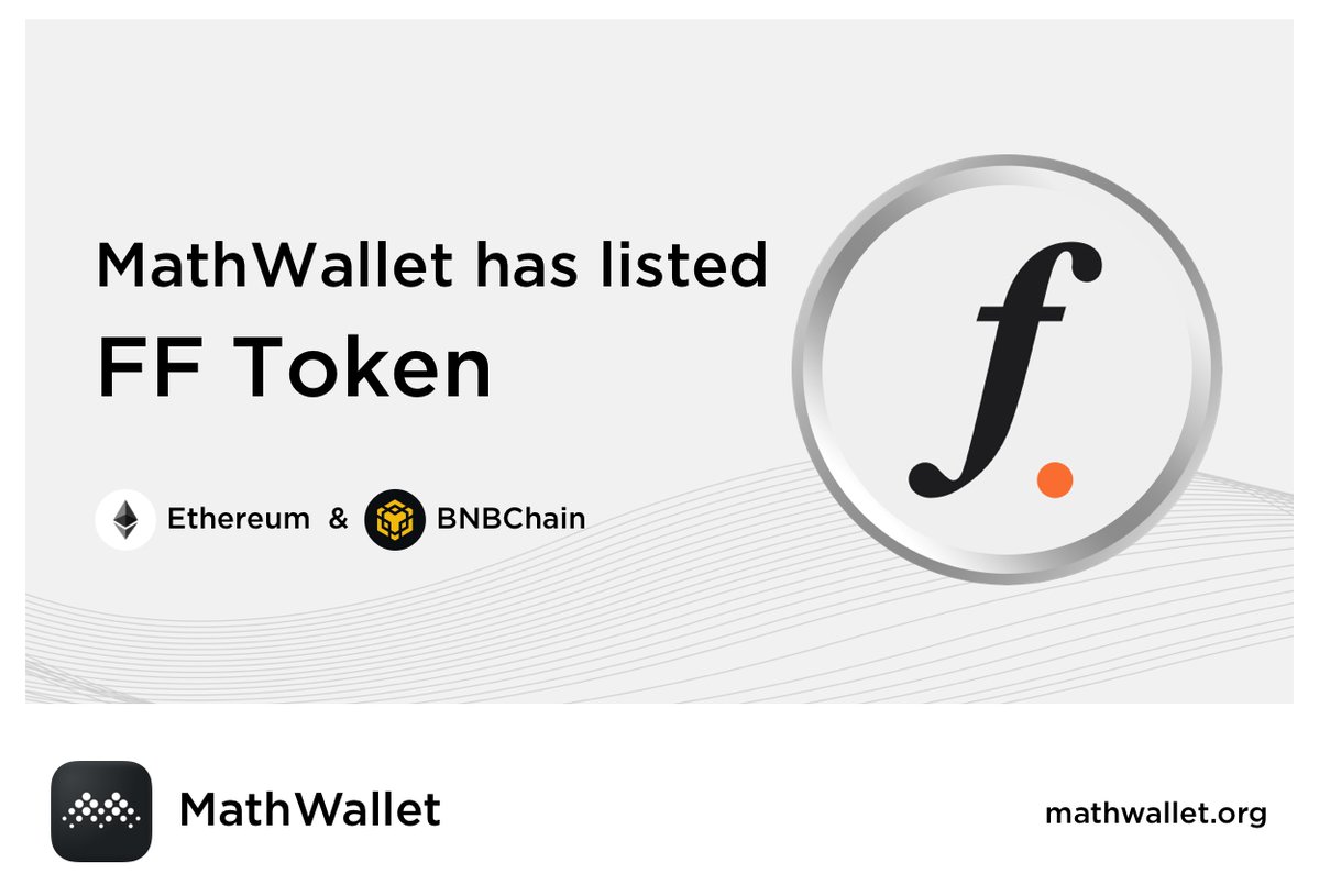 MathWallet's tweet image. MathWallet has listed the $FF token!
🚀Explore new possibilities in the crypto world with @FalconStable !
$MATH #FF