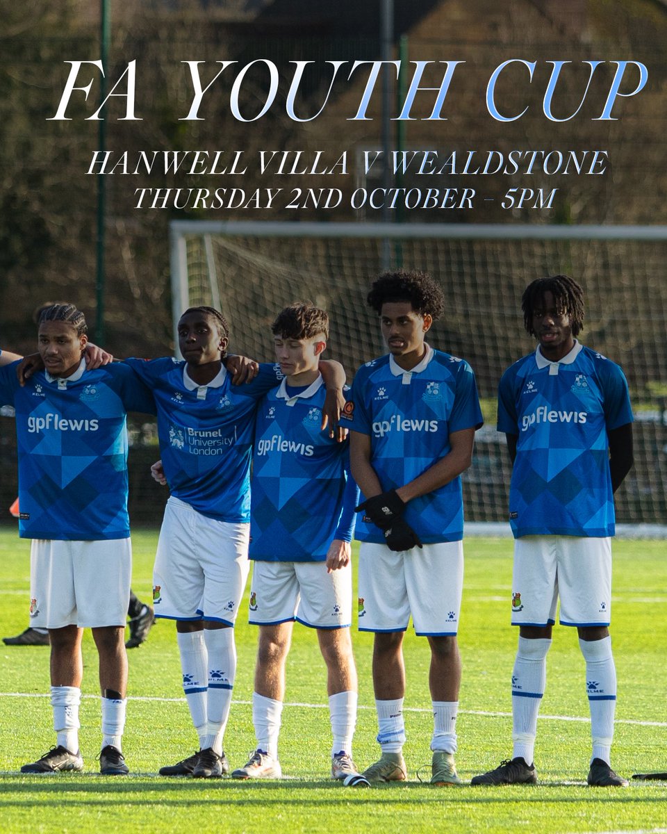 🏆 FA YOUTH CUP

This Thursday, we take on Hanwell Villa in the prestigious FA Youth Cup!