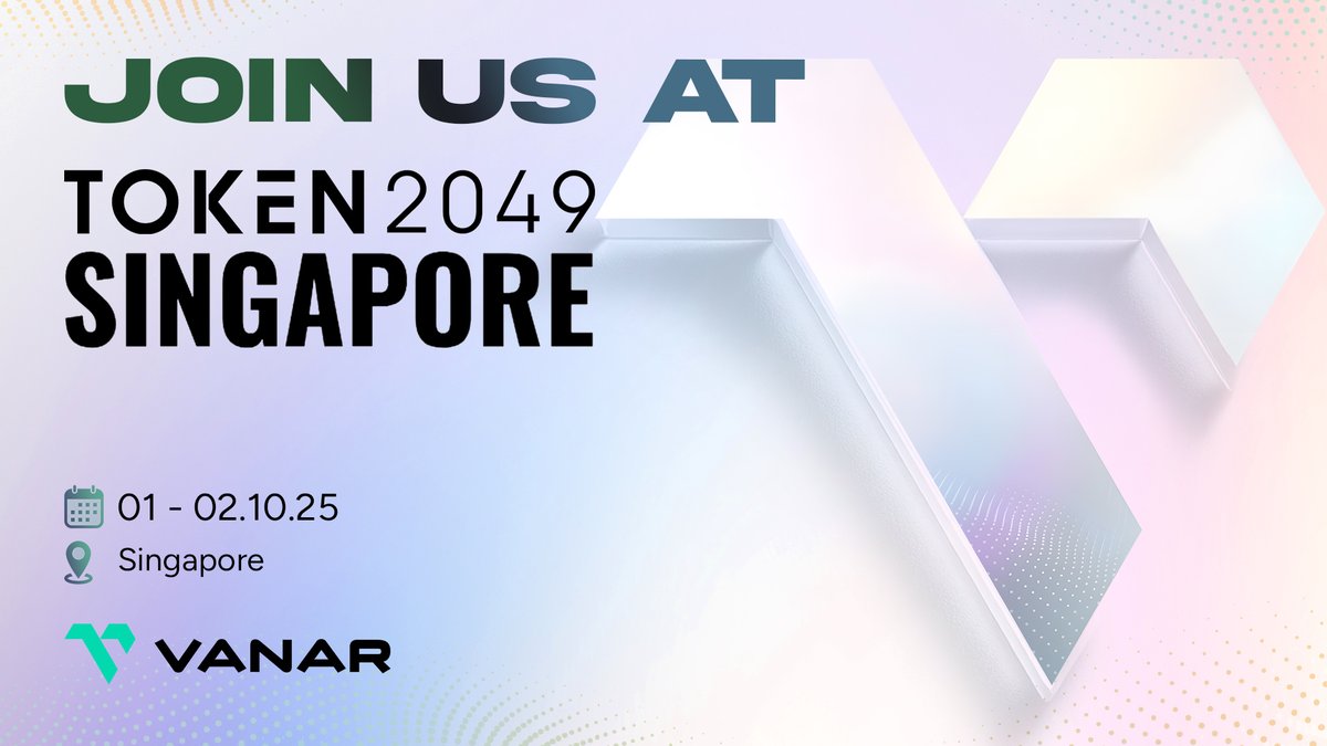 Vanarchain's tweet photo. Vanar is heading to Singapore 🇸🇬 for #Token2049!

Catch us on Oct 1–2 as we showcase @myNeutron_ai, connect with builders, partners, and share how Vanar’s AI-native stack is powering the next era of intelligence.

See you there. https://t.co/OFDQ00qZCF