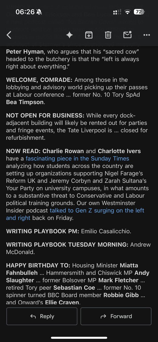 CharlieLRowan's tweet photo. First feature in @POLITICO Playbook! https://t.co/L57gJu2vjx