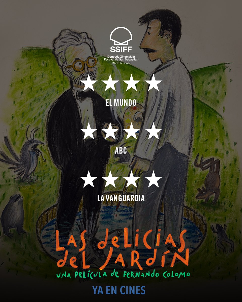 Las Delicias del Jardín sigue floreciendo en la cartelera… y también en los corazones de la crítica ❤️⭐

La nueva película de <a href="/Fernando_Colomo/">Fernando Colomo</a> ha sido recibida con entusiasmo por algunos de los principales medios del país que la han catalogado como una de las películas más