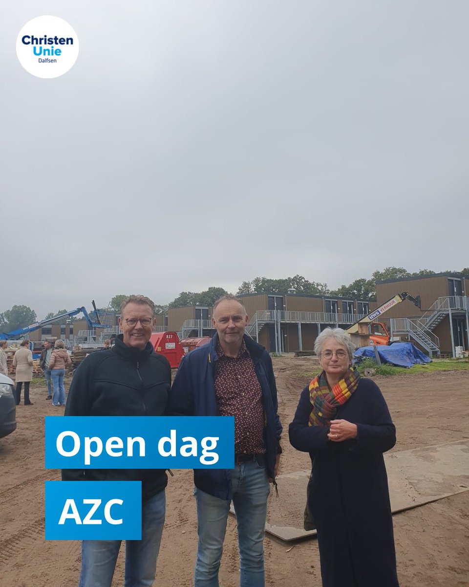 Vandaag was de fractie van ChristenUnie Dalfsen aanwezig bij de open AZC-dag. 

Vanaf volgende week zullen de mensen, die nu nog in de tijdelijke opvanglocatie in Lemelerveld wonen, verhuizen naar hun nieuwe onderkomen in Dalfsen.

#wijgelovenindalfsen