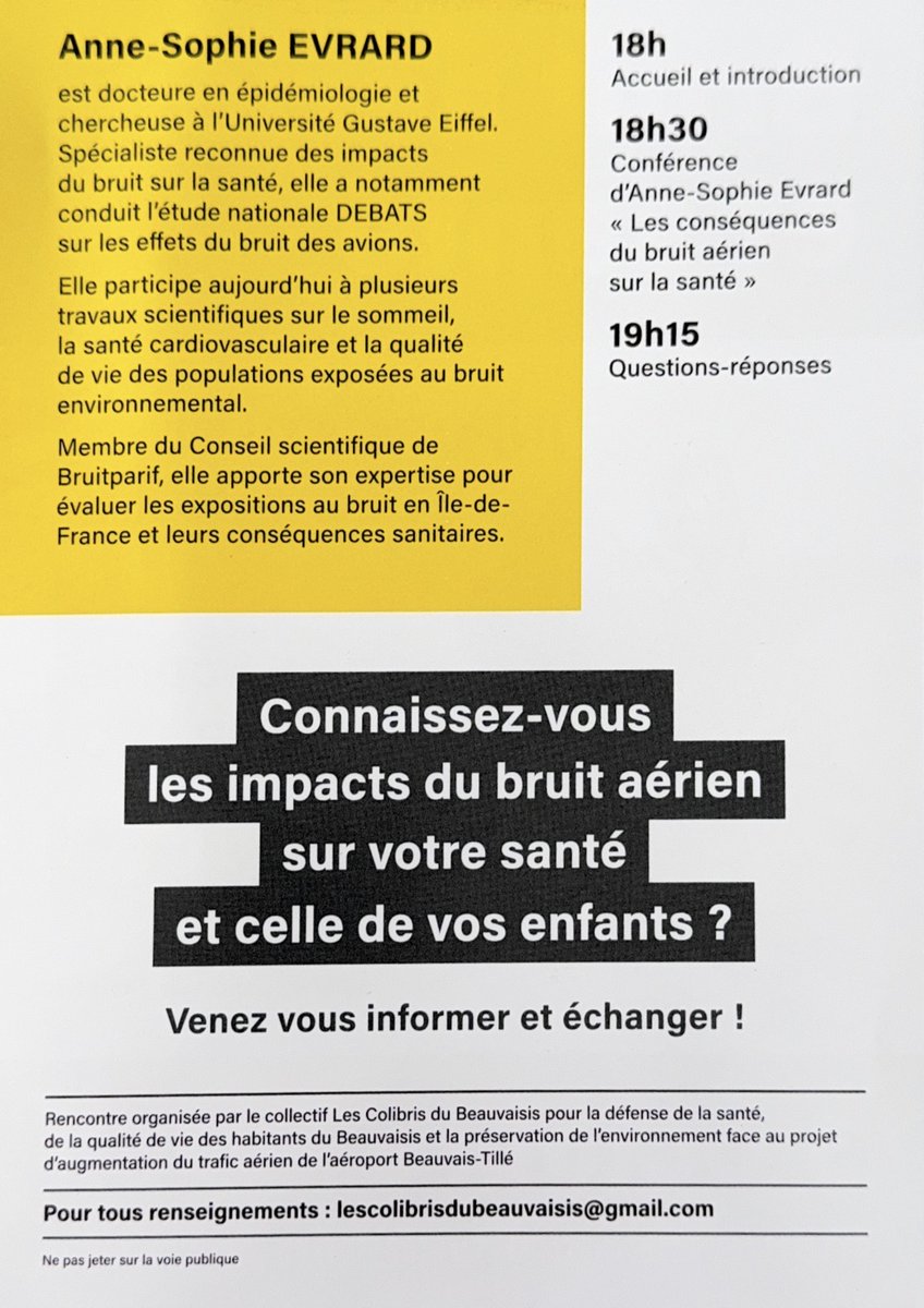 BRUIT ET SANTE : conférence le  3 octobre 2025 à 18h
En présentiel à Saint-Germain la Poterie (salle de la mairie) ou en ligne, vous pouvez vous inscrire par email à contact.adera@gmail.com pour recevoir le lien.