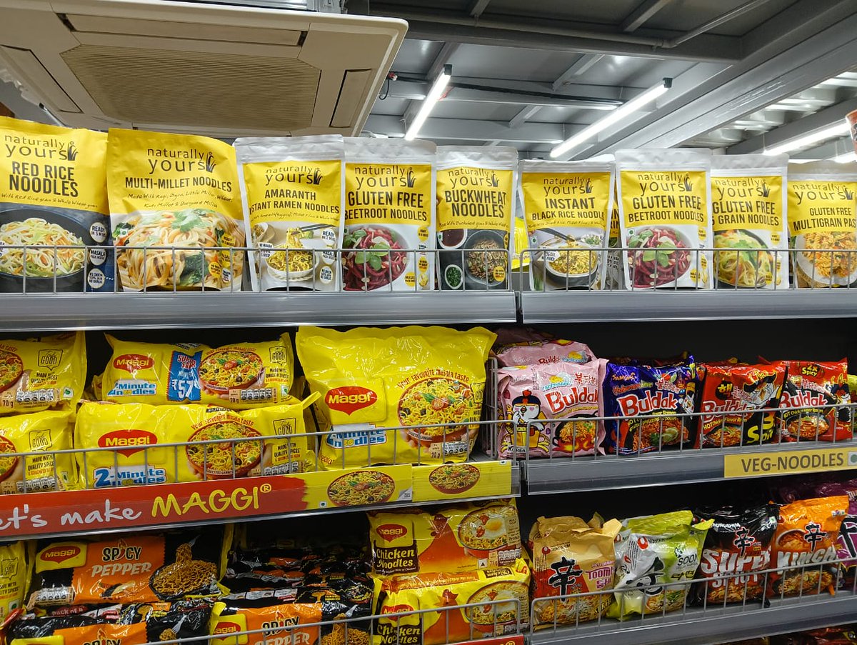 vinodchendhil's tweet image. I often get asked &quot;How are you going to compete against MNC giants?&quot;

My Answer: &quot;By standing on their shoulders and winning the shelf space online and offline.&quot;

P.s: This is a picture of a store in a tier 2 city, Nashik.