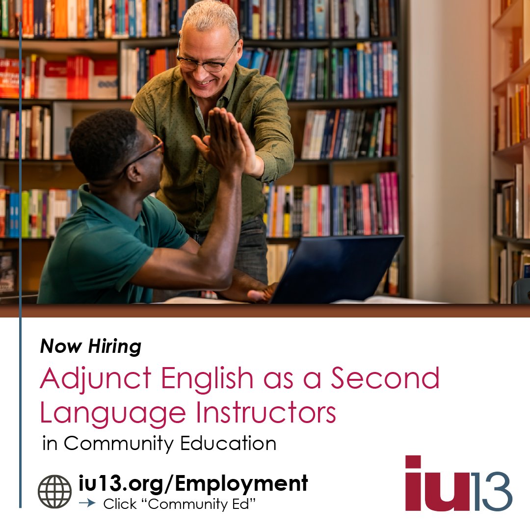 Use your bachelor’s degree to help folks who want to better their English skills! Community Ed is now hiring adjunct instructors for English as a Second Language (ESL) classes.
Evening positions based in Lancaster County.
Apply: hubs.li/Q03Ks1k80 
➡️ Click “Community Ed.”