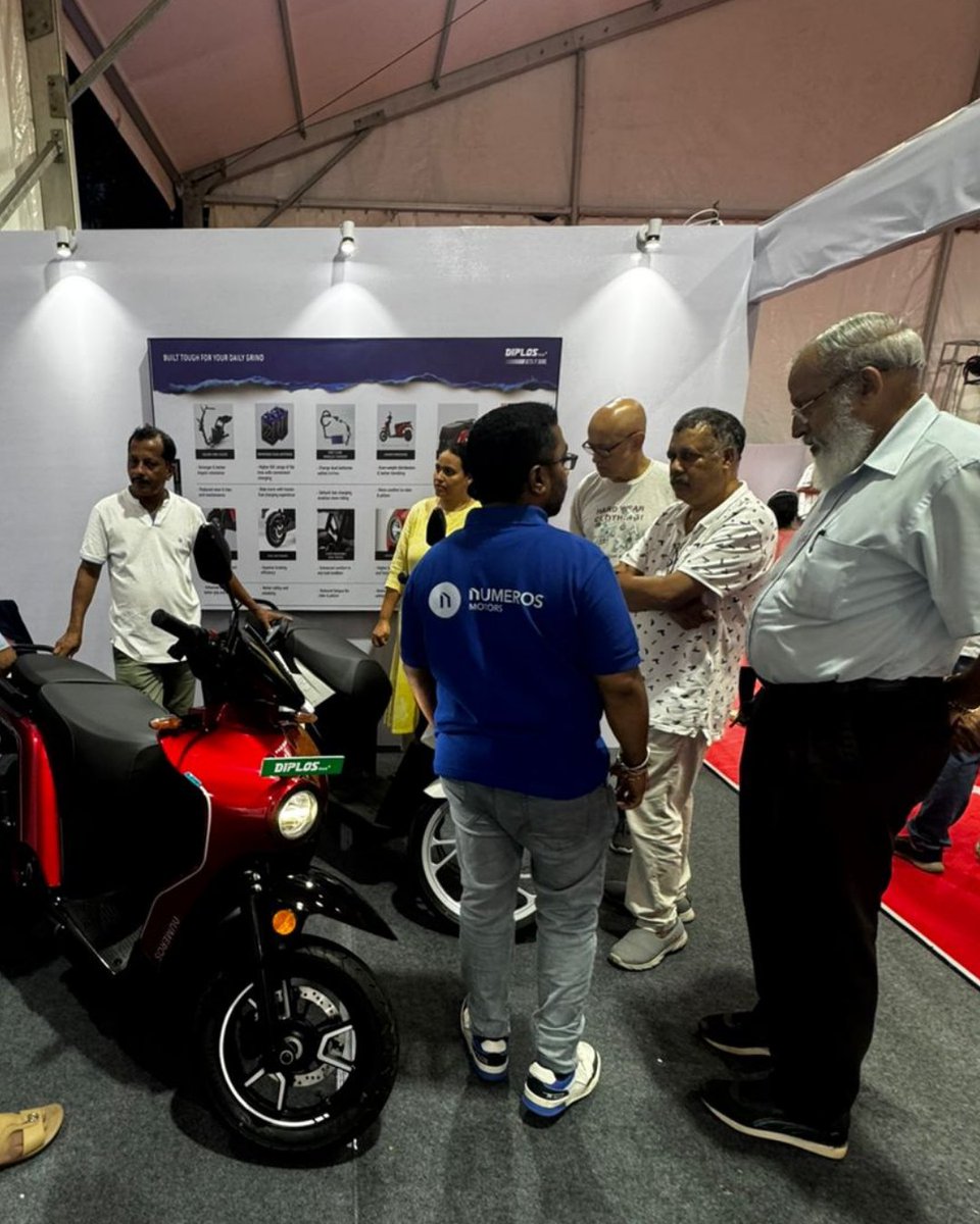 What a fantastic time at the Goa Motor Show! We're absolutely thrilled with the love and enthusiasm everyone showed for the Diplos Max+. 

Huge thanks to everyone who stopped by the booth! Can't wait to see you all again next year.

#NumerosMotors #AlwaysMoving #GoaAutoShow2025