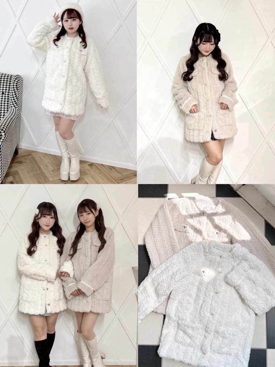 ハートポケットが可愛い♡コート 編集部調査】axes femme kawaiiから、可愛い要素をぎゅっと