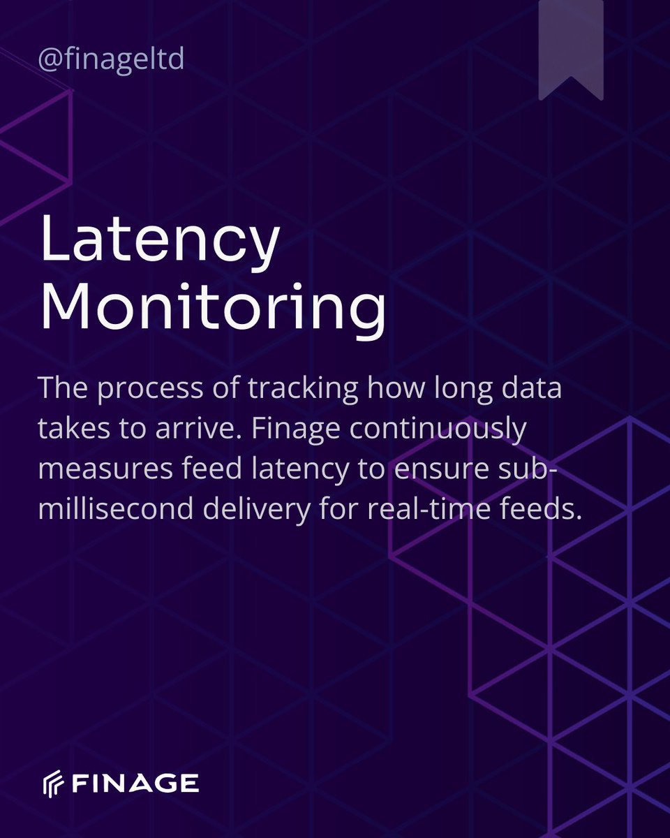 finageltd's tweet image. Speed = edge.
With Finage latency monitoring, we track and deliver data in sub-milliseconds to keep you ahead.

#Finage #TradingTech #Latency