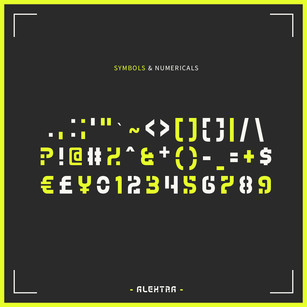 lukmanbp's tweet photo. INTRODUCING ALEXTRA

An all-uppercase futuristic geometric  sans serif stencil display typeface inspired by renowned gaming studios logos that will surely bring personality and distinction into your designs!

Purchase link below:

https://t.co/QFZhcJ7rDm https://t.co/9cwv7J9fo2