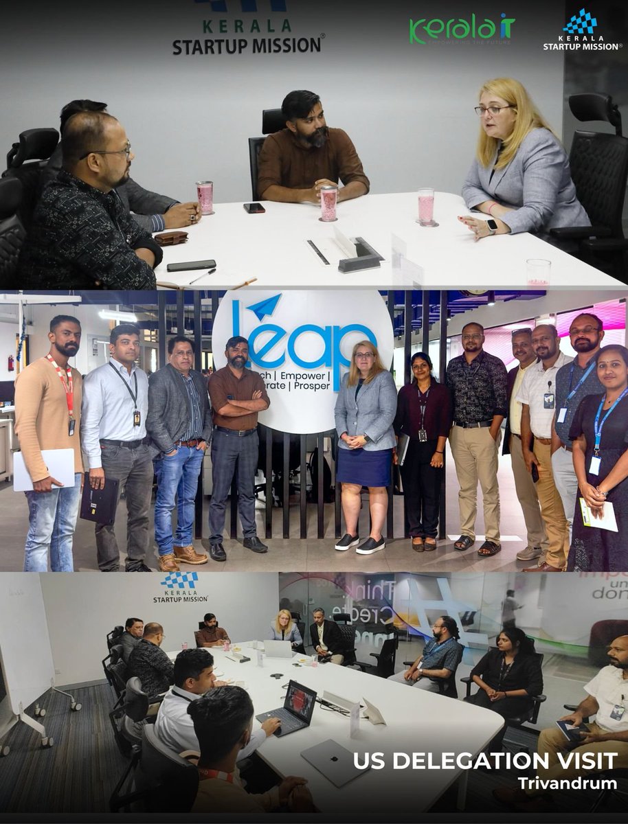 startup_mission's tweet image. We were delighted to host Ms. Carey Arun, Principal Commercial Officer, U.S. Consulate General, Chennai, at the KSUM. 

Her visit sparked engaging conversations with our team and startups, many of whom are eager to scale into the U.S. market. 
#KSUM #GlobalConnect #KeralaStartups