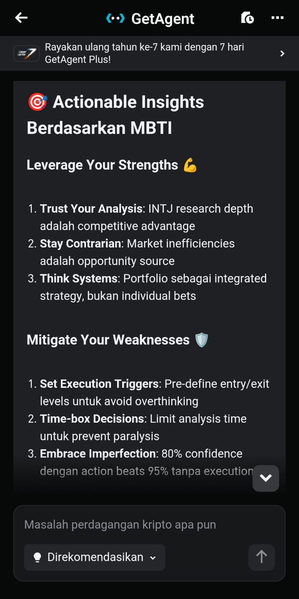 PuspawatiPaula's tweet image. Amazing analyze from @bitgetglobal #GetAgent 
The AI can make plan for me how to trading in future. Wooow just wooww
 #MyTradingMBTI #BestCryptoAI