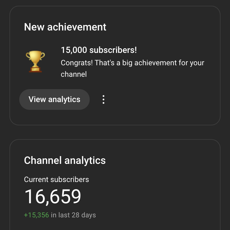 And just like that, <a href="/RuntimeBRT/">Runtime</a> has crossed 15,000 subscribers on YouTube.

We're just two months in but the response has been spectacular.

Huge thanks to everyone who has subscribed/followed!