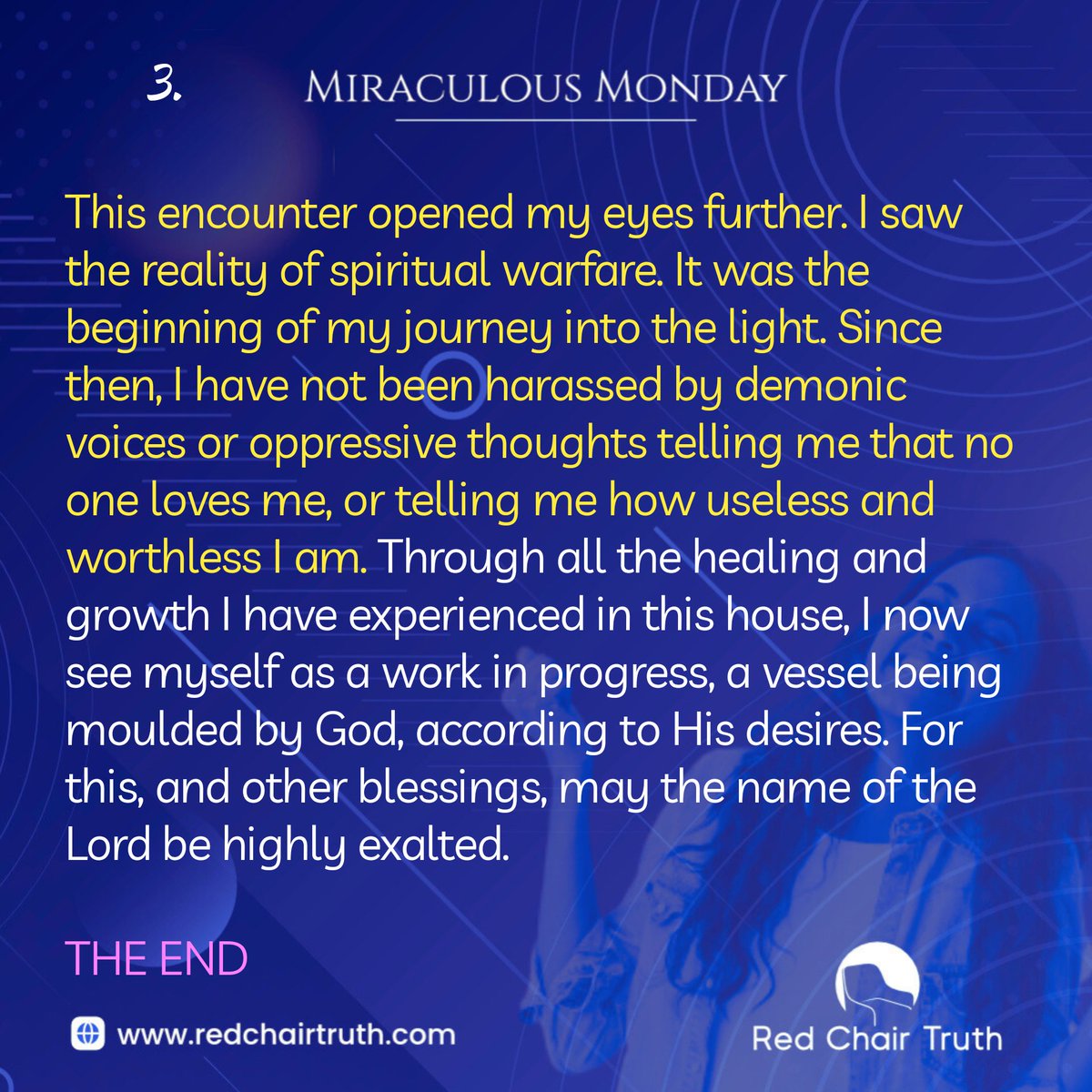 redchairtruth1's tweet image. Inside, a battle raged. Doubt fought against truth, and voices urged him to give up. Yet a single moment of honesty opened the door to light.

Experience his turning point this Miraculous Monday.

#RedChairTruth #MiraculousMonday #GLHtestimonies #Testimony #Itestify #RCT #ItaUdoh