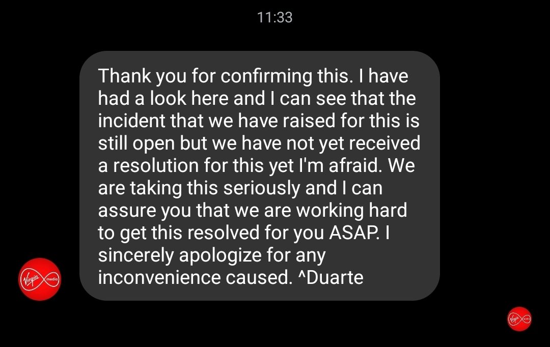 CNVRXIV's tweet photo. @JJMachota @BusterBloodvess @tessmcguinness My super useful update from them today. Cause yaknow, my number still not working has obviously given me no idea that this wasn't been resolved 🙄 This was after I asked what the reply was to an email Rachel sent to the support team on the 23rd. 6 days later, surely they replied? https://t.co/NS6gODvSFD