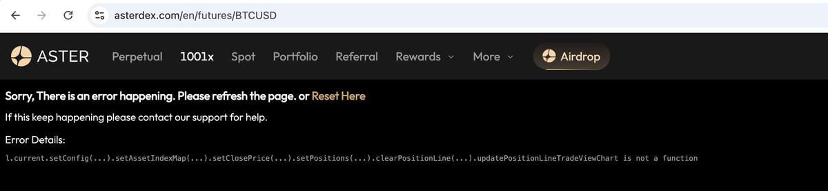 Dear Aster devs,
Could you please fix your website?
The x1001 degen mode isn’t working. Thank you.

<a href="/Aster_DEX/">Aster</a>