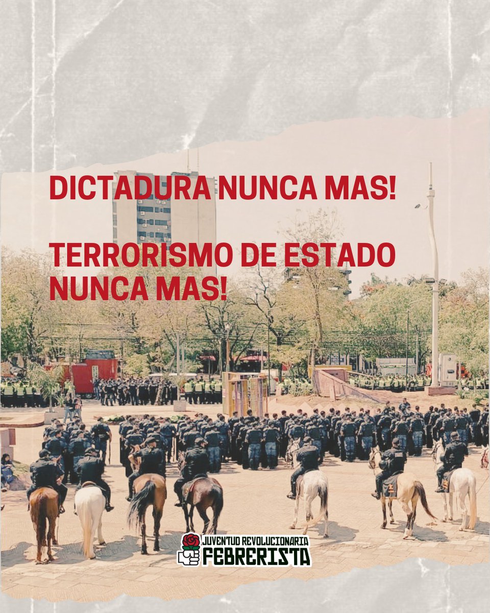 Anoche, durante la manifestación ciudadana, la policía paraguaya actuó con violencia contra manifestantes pacíficos.
Gases, golpes y persecución fueron la respuesta del Estado al reclamo del pueblo👇