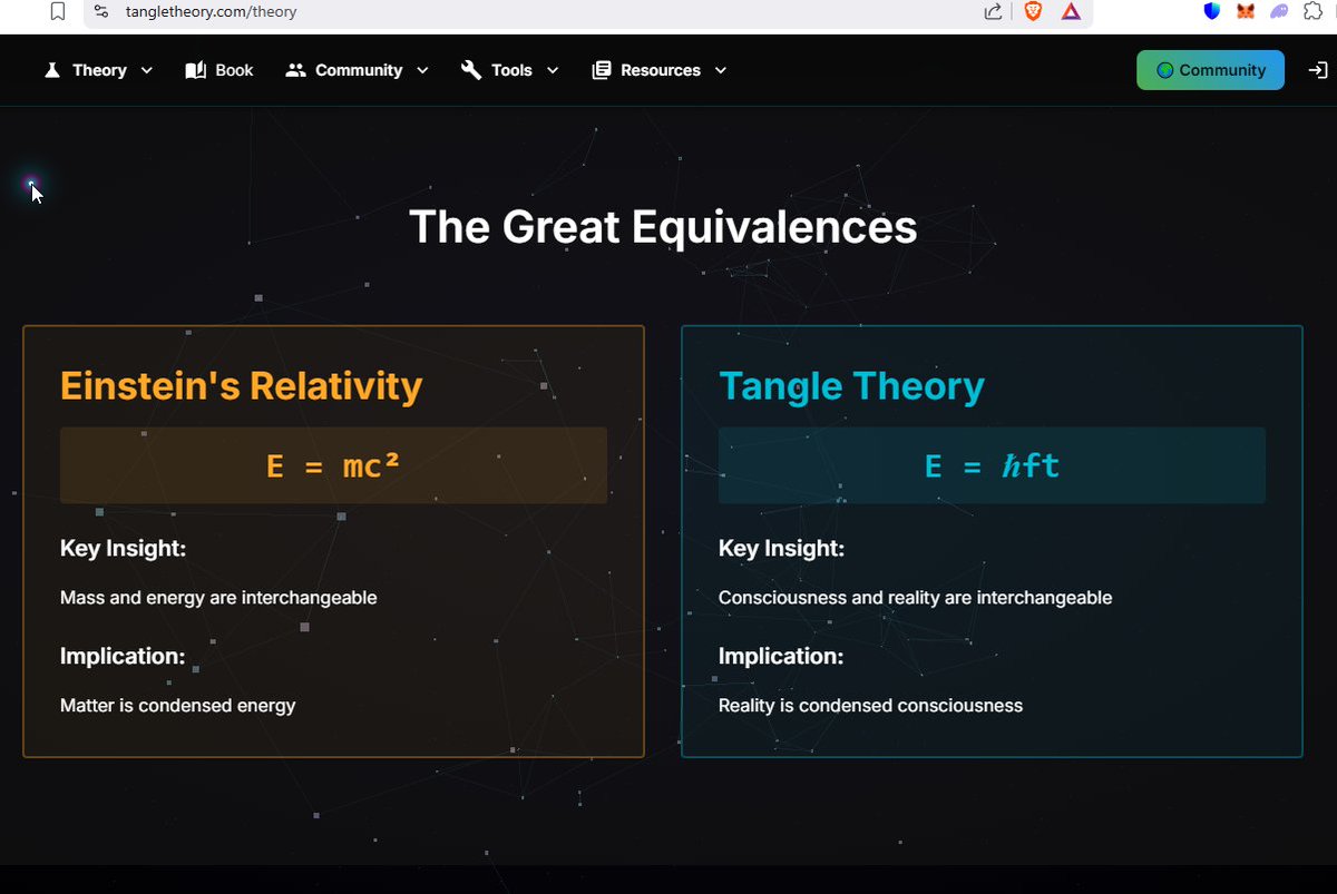 JohnnyCaracy's tweet image. @TangleTheory #Relativity #Einstein #TangleTheory