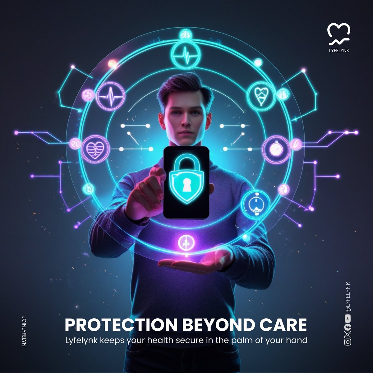 The future of healthcare isn’t in hospitals.
It’s in your pocket. 📱❤️

Lyfelynk is building a world where your phone becomes your health command center. Track, own, and protect your data anytime, anywhere.

Because health shouldn’t wait for appointments.

#Lyfelynk #Web3
