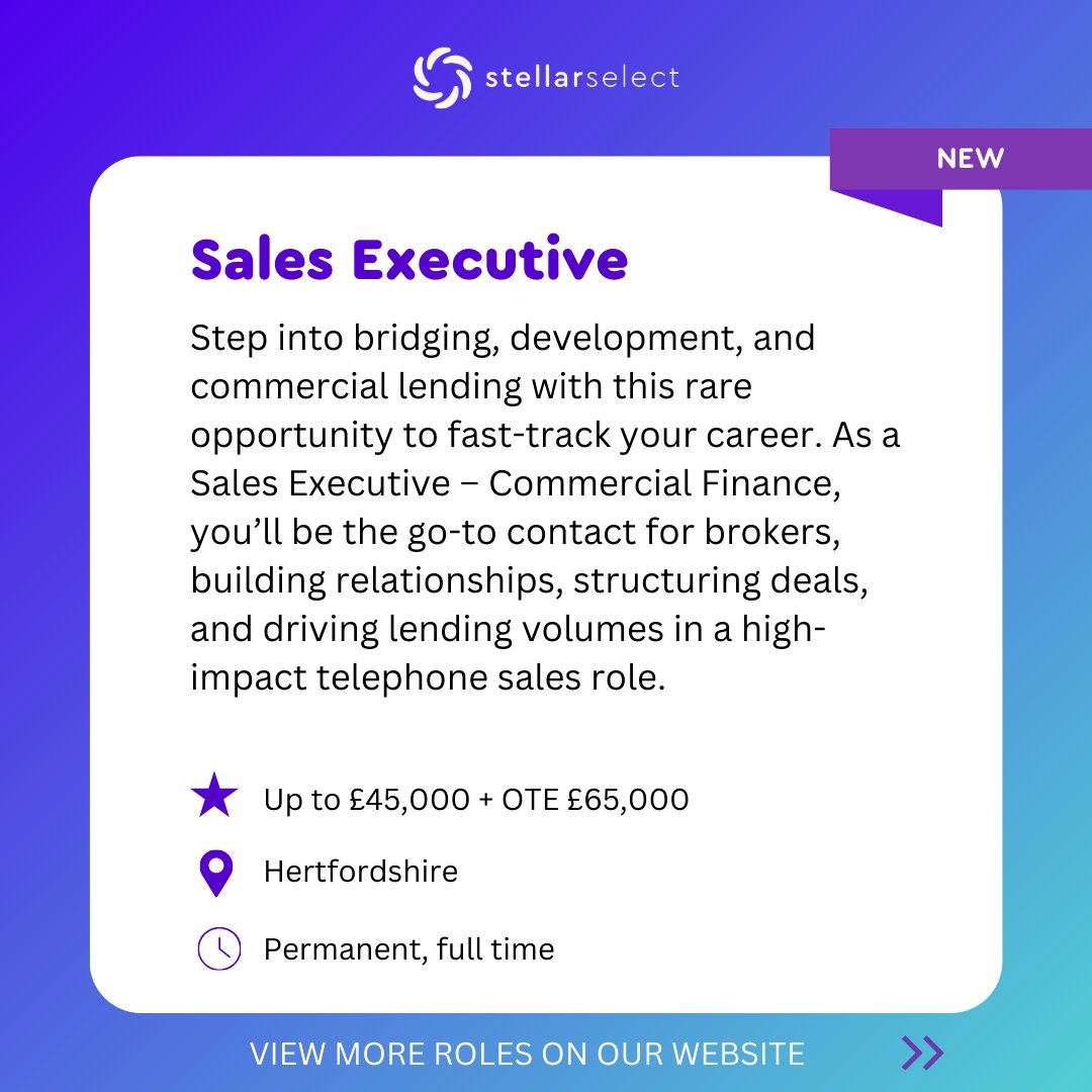 StellarSelect's tweet photo. Good morning! 🌞 New week, new opportunities 💼
Mortgage &amp; finance roles live now 🚀
🔗 Apply here: https://t.co/aqi3cR4IUS
#NewWeekNewRole #NowHiring #FinanceCareers #MortgageJobs https://t.co/91ZvTUXQB4